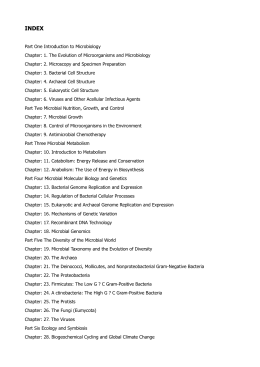 Part One Introduction to Microbiology Chapter: 1