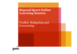 Budgeting and Forecasting Toolkit