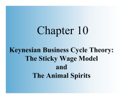 Keynesian Business Cycle Theory: The Sticky Wage Model and The