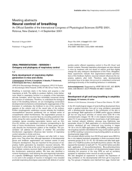 Neural control of breathing
