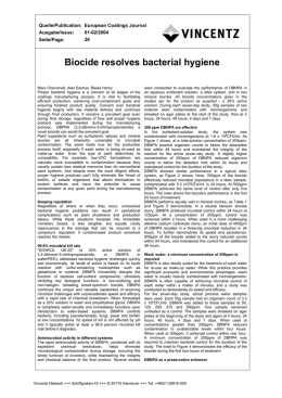 Biocide resolves bacterial hygiene