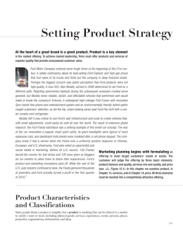 Setting Product Strategy