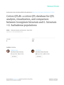 Cotton QTLdb: a cotton QTL database for QTL analysis, visualization