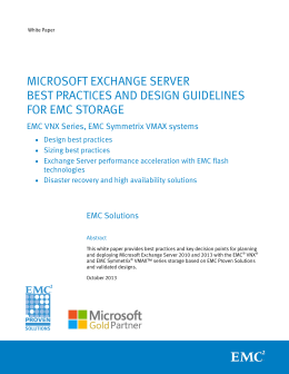Microsoft Exchange Server Best Practices and