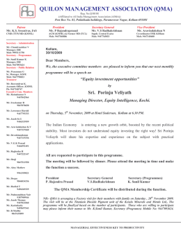 QUILON MANAGEMENT ASSOCIATION (QMA)