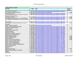 Journal Listings - HEC Digital Library