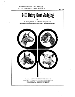 Judging - Dairy Goat - UF/IFAS Sarasota County Extension Sarasota
