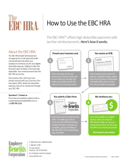 How to Use the EBC HRA