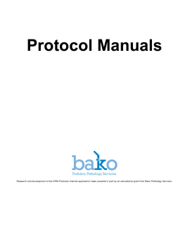 Protocol Manuals - Canadian Federation of Podiatric Medicine
