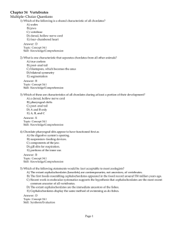 Chapter 34 Vertebrates Multiple