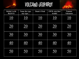 Volcano Jeopardy