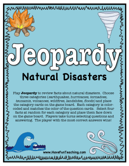 Natural Disasters - Have Fun Teaching