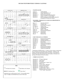 2015-2016 School Calendar - Miller School