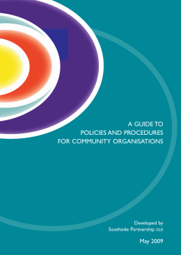 a guide to policies and procedures for community organisations