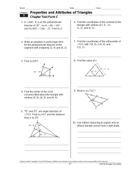 Properties and Attributes of Triangles