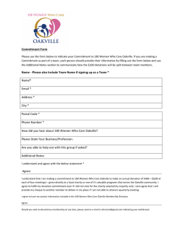 100 Women Commitment Form (new)