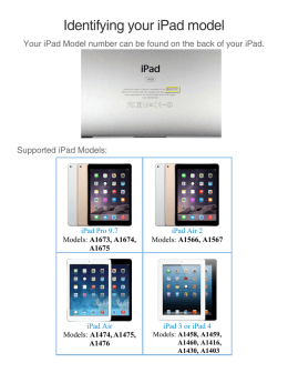 Identifying your iPad model