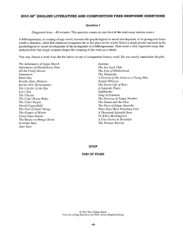 2013 AP® ENGLISH LITERATURE AND COMPOSITION FREE