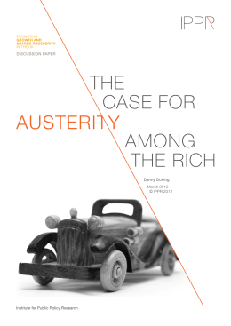 Austerity for the rich