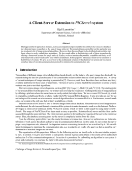 A Client-Server Extension to PICSearch system