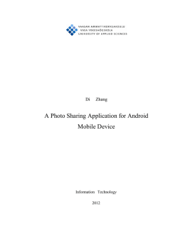 A Photo Sharing Application for Android Mobile Device