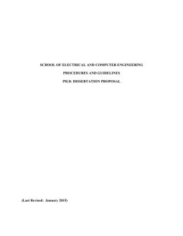 Proposal Guidelines document - School of Electrical and Computer