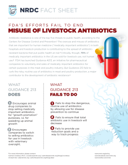 NRDC: FDA`s Efforts Fail to End Misuse of Livestock Antibiotics