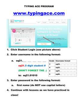 Typing Ace Info - Spencer Sidebar
