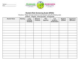 Student Risk Screening Scale (SRSS)