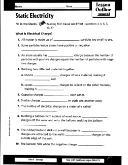 Lesson 6: Static Electricity