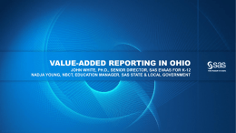 VALUE-ADDED REPORTING IN OHIO