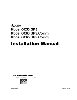 Apollo GX 60 Installation Manual