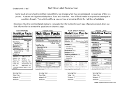 Nutrition Label Comparison