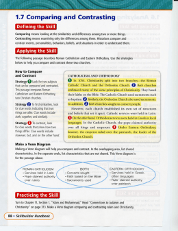 1 .7 Comparing and Contrasting