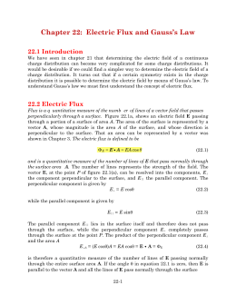 Chapter 22: Electric Flux and Gauss`s Law