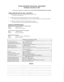 2015-2016 Financial Aid Night Handout