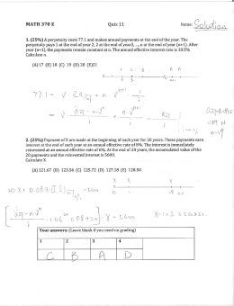 MATH 370 2 Quiz 11 Name: Qol \