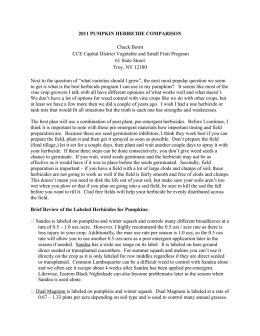 2011 PUMPKIN HERBICIDE COMPARISON ChucT Bornt CCE