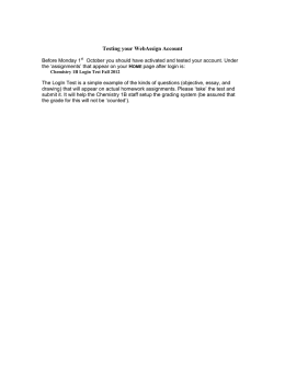 Testing your WebAssign Account