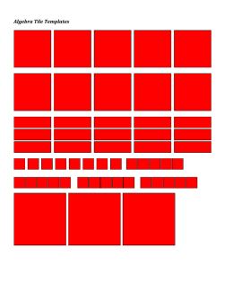 Algebra Tile Templates