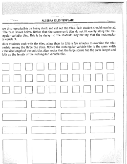 ALGEBRA TILES TEMPLATE .