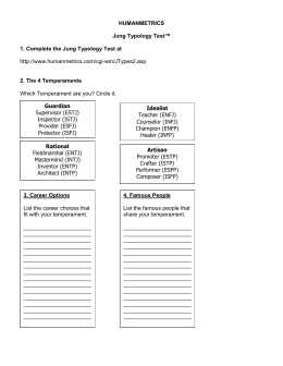HUMANMETRICS Jung Typology Test™ 1. Complete the Jung
