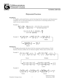 Polynomial Fractions