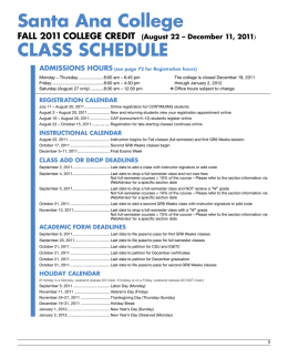 Fall 2011 - Santa Ana College