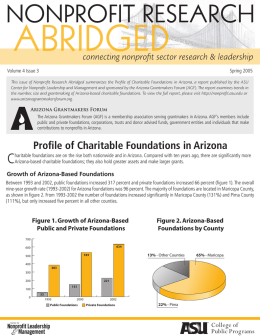 Profile of Charitable Foundations in Arizona
