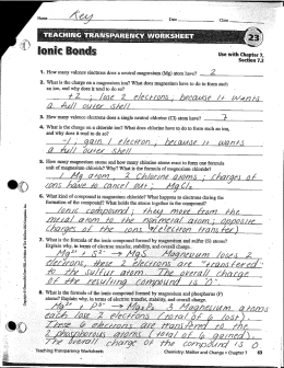 Use with Chapter ?, Section 7.2 - Mrs. Lemon