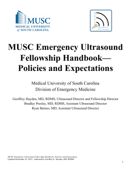MUSC Emergency Ultrasound Fellowship Manual