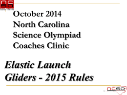 Elastic Launch Gliders - 2015 Rules