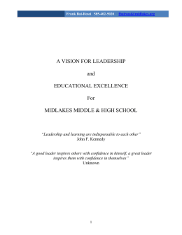 Incoming Principal Entry Plan