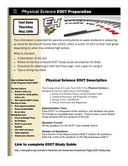 Physical Science EOCT - East Hall High School